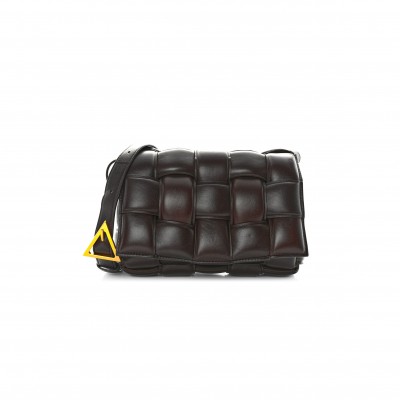 BOTTEGA VENETA NAPPA MAXI INTRECCIO PADDED CASSETTE CROSSBODY BAG FONDANT