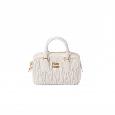MIU MIU ARCADIE MATELASSÉ NAPPA LEATHER MINI-BAG 5BP077