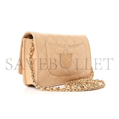 CHANEL CAVIAR QUILTED WALLET ON CHAIN WOC 1647121