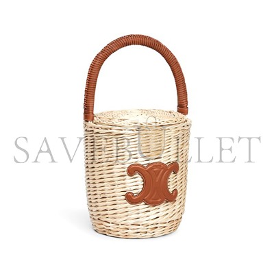 CELINE SMALL BASKET IN PLANT MATERIAL AND COW LEATHE 190042