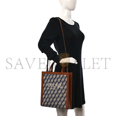 CELINE SMALL TOTE IN CABAS MAILLON TRIOMPHE JACQUARD AND CALFSKIN 192082CXG.19RT