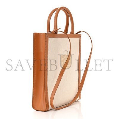 CELINE SMALL TOTE IN CABAS CANVAS AND CALFSKIN 192082BNZ.02NT