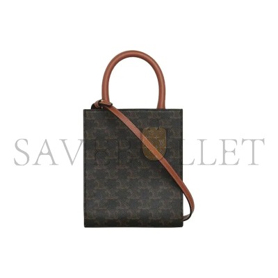 CELINE MINI TOTE IN CABAS TRIOMPHEPRINTS AND LEATHER 194372CYB.04LU