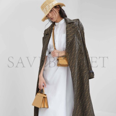 FENDI PEEKABOO ISEEU PETITE - BEIGE PADDED NAPPA LEATHER BAG 8BN335ABVEF15KR