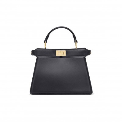 FENDI PEEKABOO ISEEU PETITE - BLACK PADDED NAPPA LEATHER BAG 8BN335ABVEF0KUR