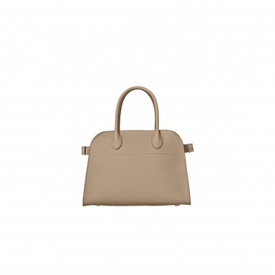 THE ROW SOFT MARGAUX 10 BAG IN LEATHER DARK TAUPE W1190L133DTPL
