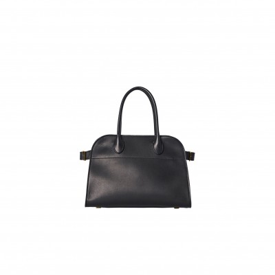 THE ROW SOFT MARGAUX 10 BAG IN LEATHER BLACK W1190L72BLSG