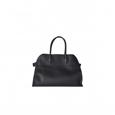 THE ROW SOFT MARGAUX 17 BAG IN LEATHER BLACK W1254L133BLPL