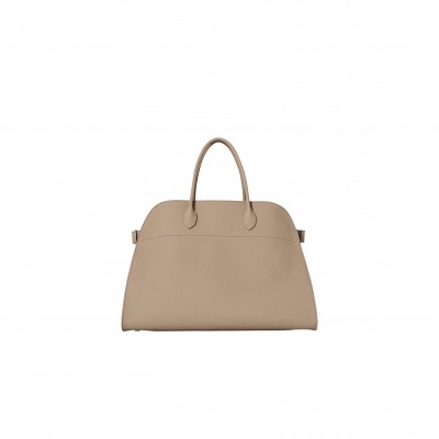 THE ROW SOFT MARGAUX 17 BAG IN LEATHER DARK TAUPE W1254L133DTPL