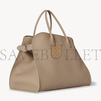 THE ROW SOFT MARGAUX 17 BAG IN LEATHER DARK TAUPE W1254L133DTPL