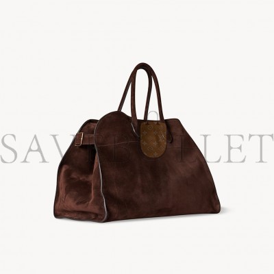 THE ROW SOFT MARGAUX 17 BAG IN SUEDE MOCHA W1254L25MOSHG