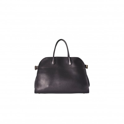 THE ROW SOFT MARGAUX 17 BAG IN LEATHER BLACK W1254L72BLSG