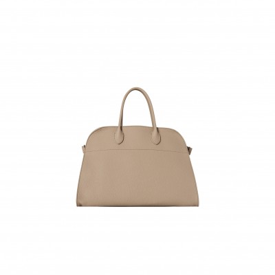 THE ROW SOFT MARGAUX 15 BAG IN LEATHER DARK TAUPE W1255L133DTPL