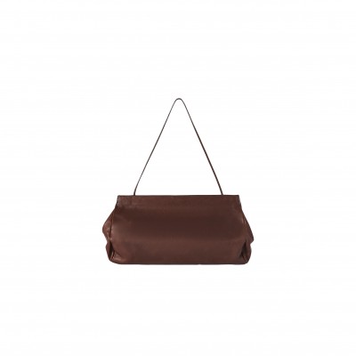 THE ROW ABBY BAG IN LEATHER CHOCOLATE W1605L114CHPLD