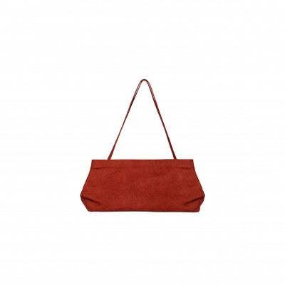 THE ROW ABBY BAG IN SUEDE BRICK W1605L28BRIP