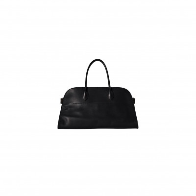 THE ROW EW MARGAUX BAG IN LEATHER BLACK W1629L72BAGF