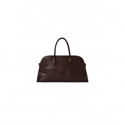 THE ROW EW MARGAUX BAG IN LEATHER DARK CHOCOLATE W1629L72DCAS