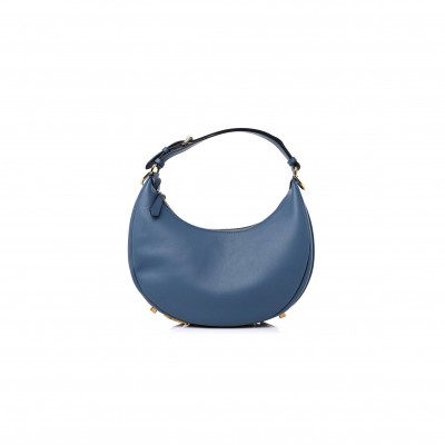 FENDI VITELLO GRACE MATTE SMALL FENDIGRAPHY HOBO BAG MIRTO