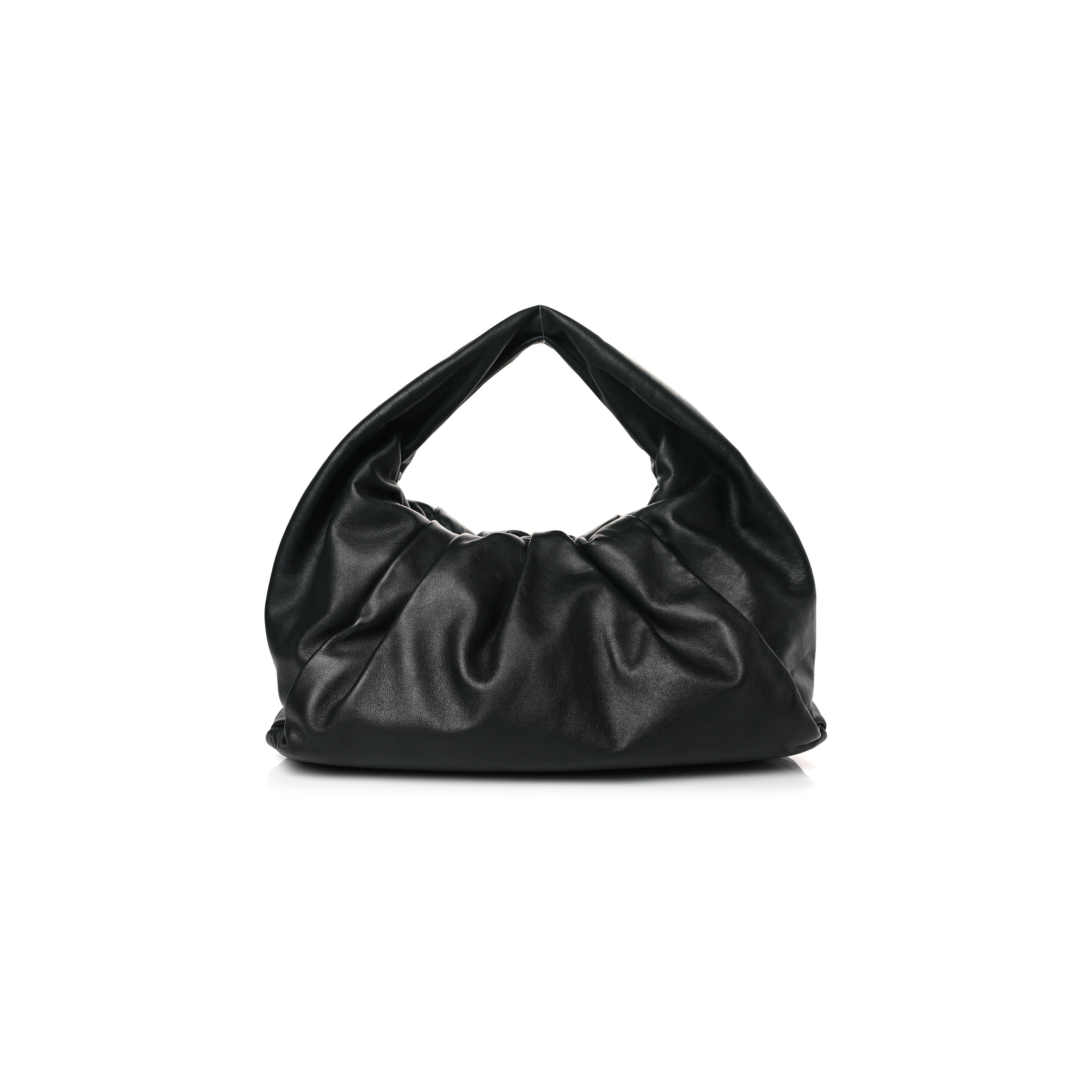 BOTTEGA VENETA SMOOTH BUTTER CALFSKIN SMALL THE SHOULDER POUCH BLACK BOTTEGA VENETA SMOOTH BUTTER CALFSKIN SMALL THE SHOULDER POUCH BLACK