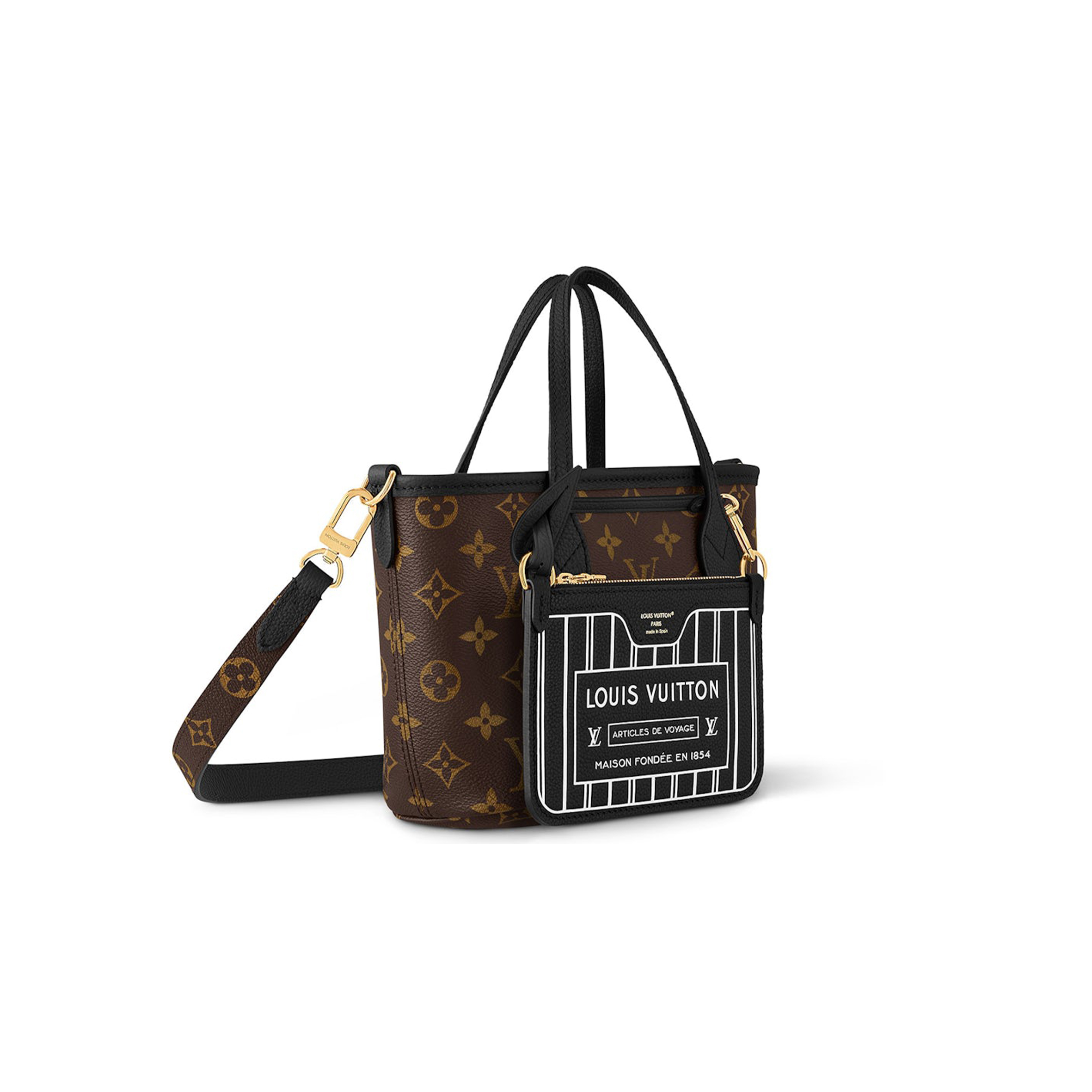 LOUIS VUITTON NEVERFULL BANDOULIÈRE INSIDE OUT BB M12099