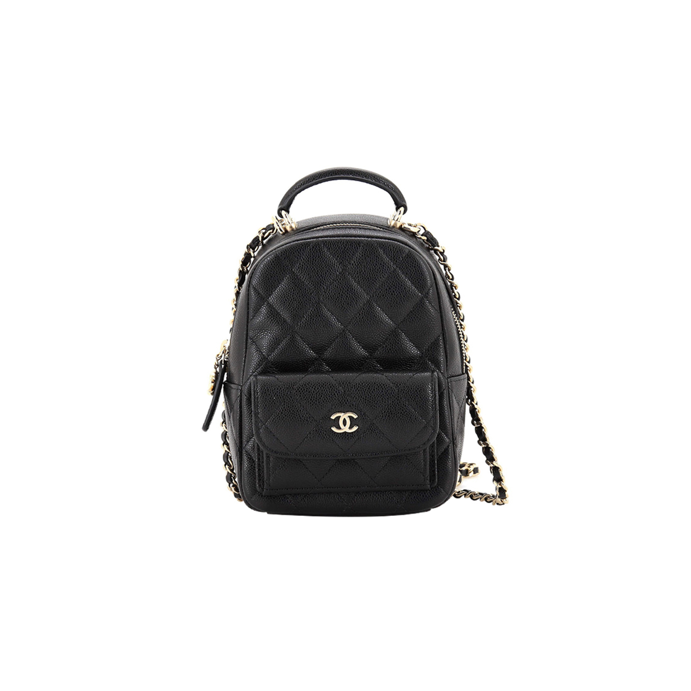 CHANEL CLASSIC CC CHAIN POCKET BACKPACK QUILTED CAVIAR MINI AP3753
