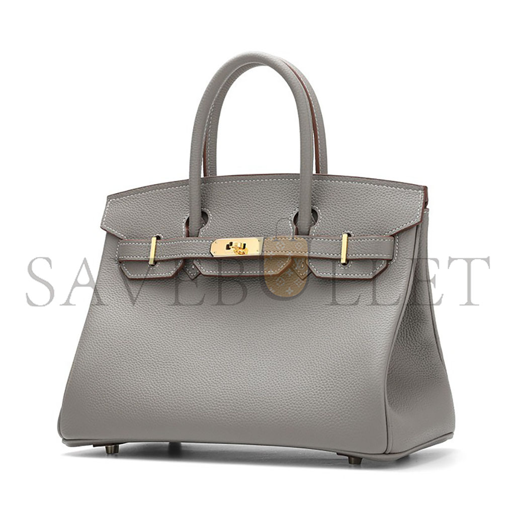 HERMES BIRKIN 30 TOGO LEATHER CUMULONIMBUS GRAY GOLD BUCKLE BAG 25062355