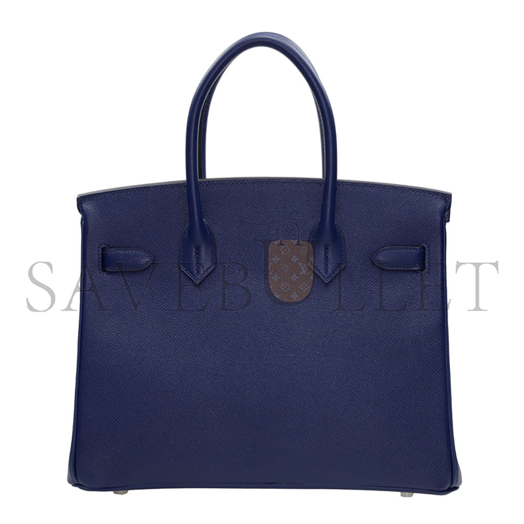 HERMES MASTER BIRKIN 30 TOGO LEATHER ROYAL BLUE SILVER BUCKLE BK3073EPSS
