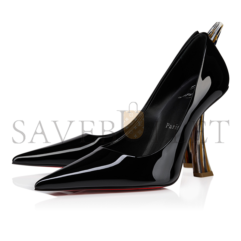 CHRISTIAN LOUBOUTIN KATE CLAWMAX 100 MM PUMPS-PATENT LEATHER-BLACK-WOMEN 1250990T339