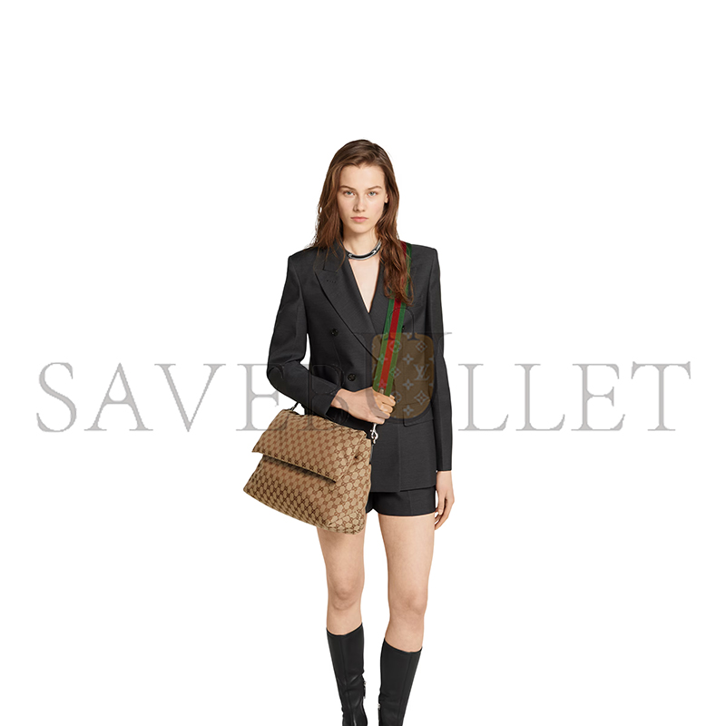 GUCCI MEDIUM GG CROSSBODY BAG WITH WEB 821616 GUCCI MEDIUM GG CROSSBODY BAG WITH WEB 821616