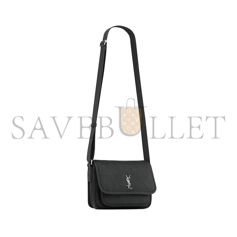YSL NIKI SMALL MESSENGER IN GRAINED LAMBSKIN 776611AAC3O1000 YSL NIKI SMALL MESSENGER IN GRAINED LAMBSKIN 776611AAC3O1000