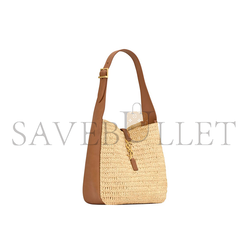YSL LE 5 À 7 SUPPLE SMALL IN RAFFIA AND LEATHER 823812GAAEZ2791 YSL LE 5 À 7 SUPPLE SMALL IN RAFFIA AND LEATHER 823812GAAEZ2791