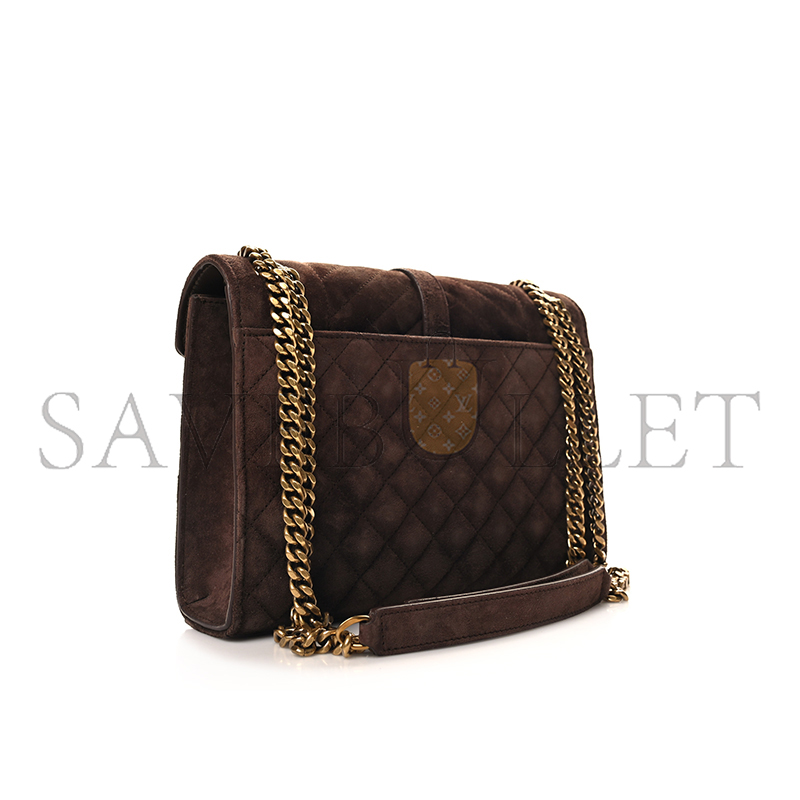 YSL ENVELOPE MEDIUM CHAIN BAG IN SUDE SHOULDER BAG 4872061557025