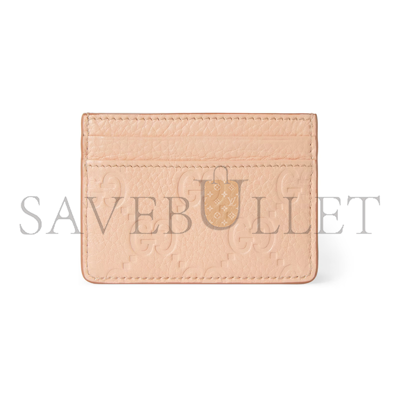 GUCCI GG EMBLEM CARD CASE 815883AAEEM6802 GUCCI GG EMBLEM CARD CASE 815883AAEEM6802