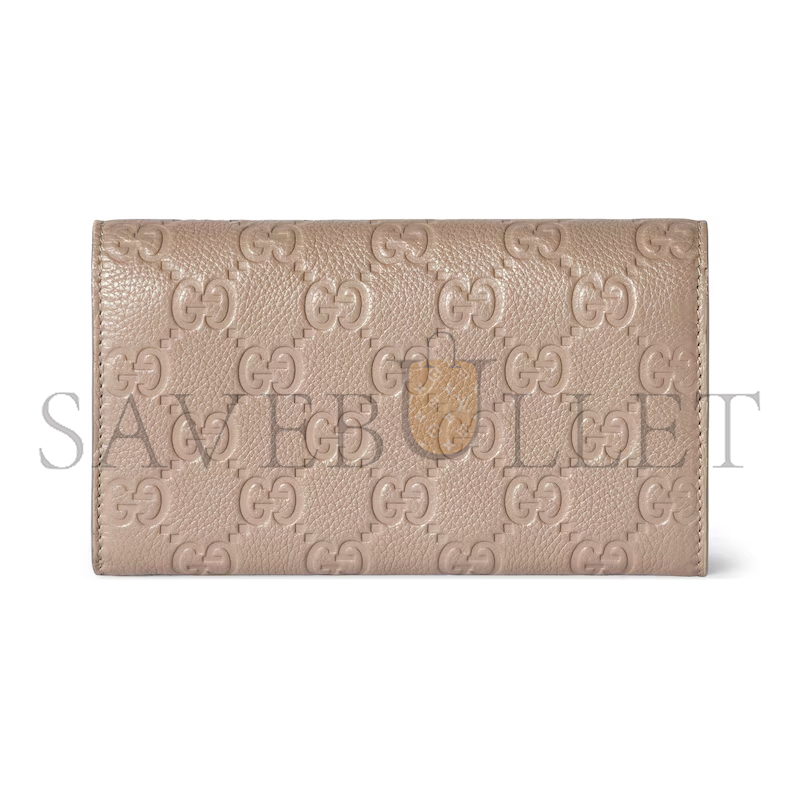 GUCCI GG EMBLEM CONTINENTAL WALLET 815922AAEEM1523