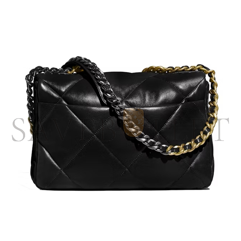 CHANEL 19 BAG LARGE BLACK AS1161 B02875 94305
