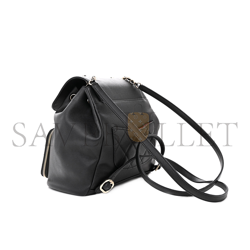 CHANEL CAVIAR QUILTED BUSINESS AFFINITY BACKPACK 1586970