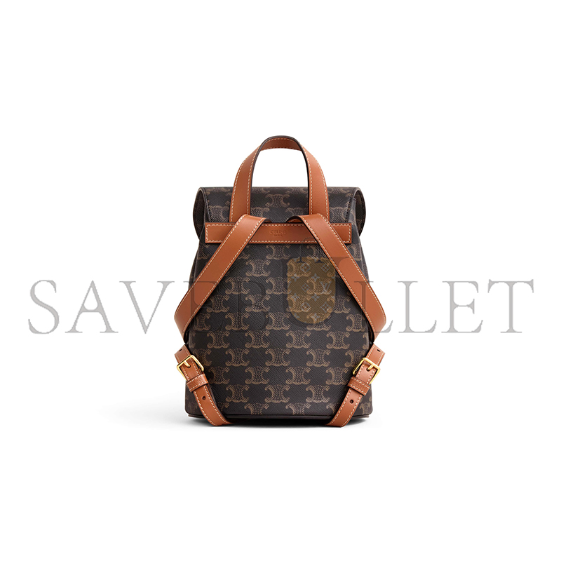 CELINE BACKPACK CELINE BONNIE IN TRIOMPHE CANVAS AND CALFSKIN 118702CAS.04LU