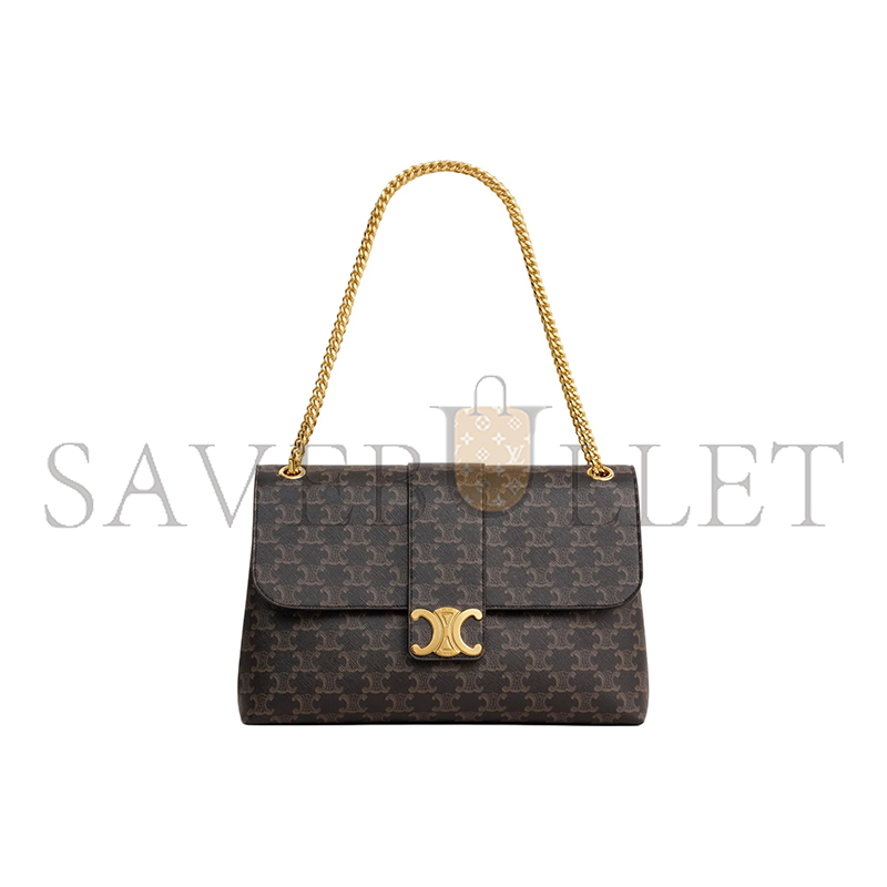 CELINE SMALL TEEN CELINE VICTOIRE BAG IN  LOGO PRINTED COWHIDE LEATHER 116592FRH.04LU