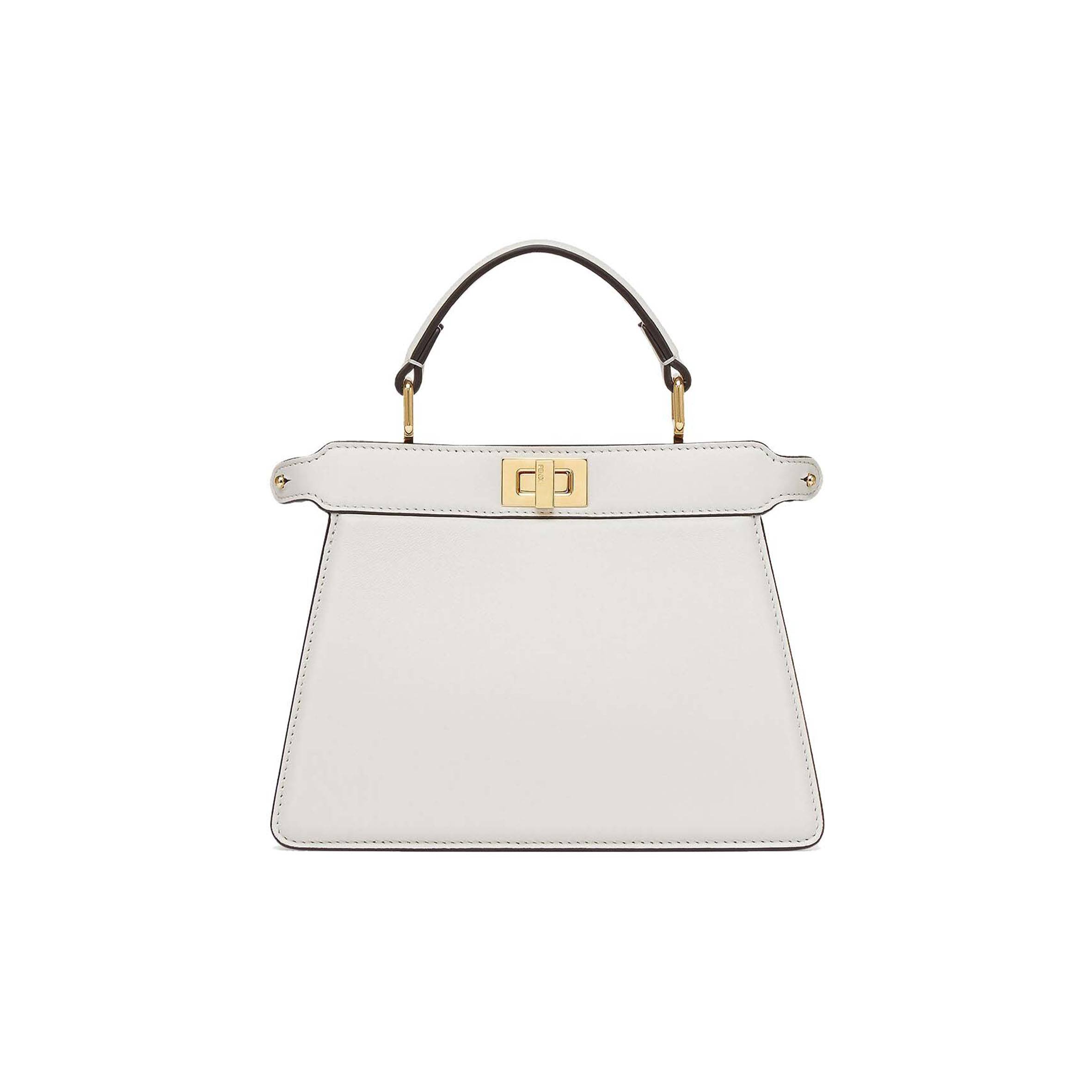 FENDI PEEKABOO ISEEU PETITE - WHITE PADDED NAPPA LEATHER BAG 8BN335ABVEF0QVL