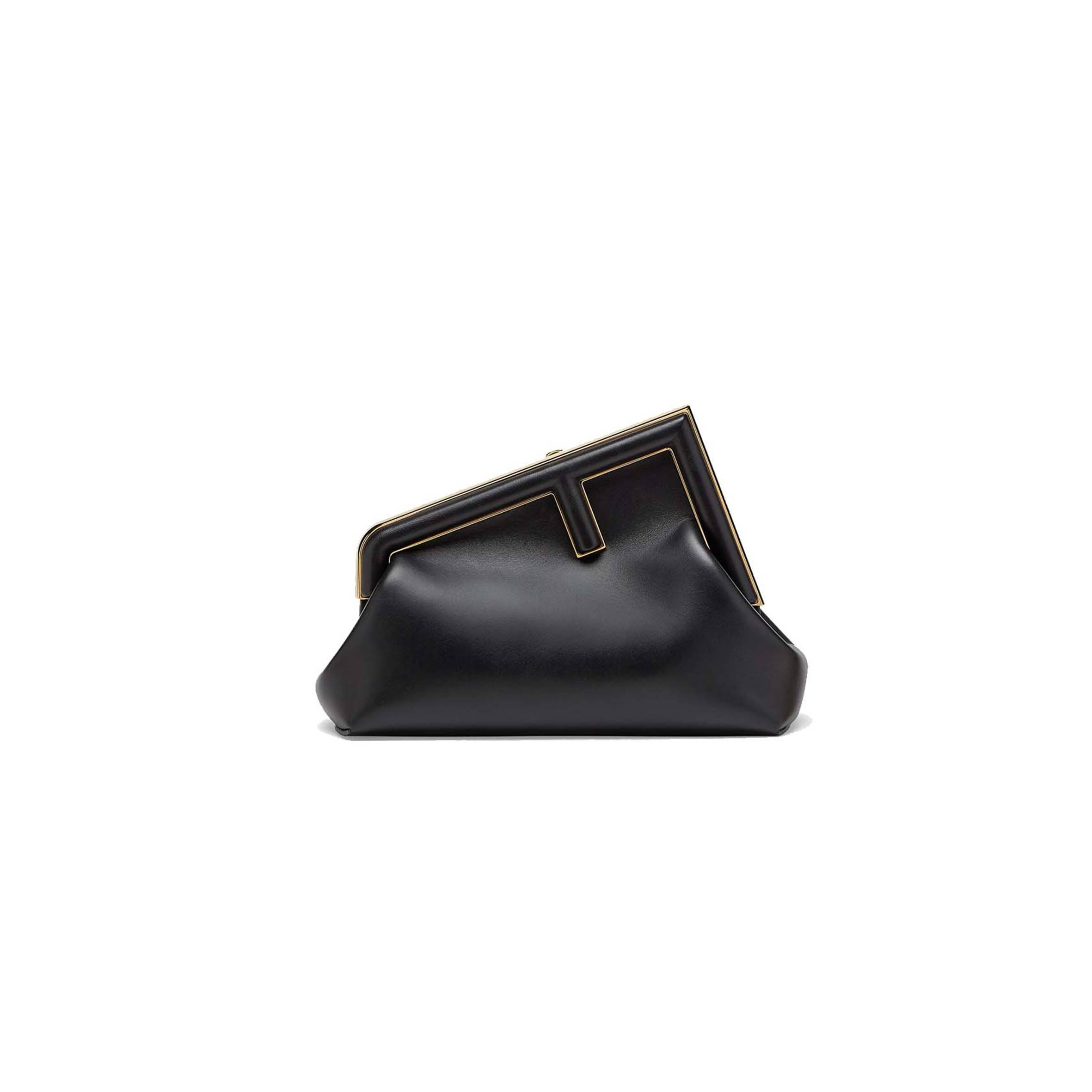 FENDI FIRST SMALL - BLACK LEATHER BAG 8BP129ABVEF0KUR