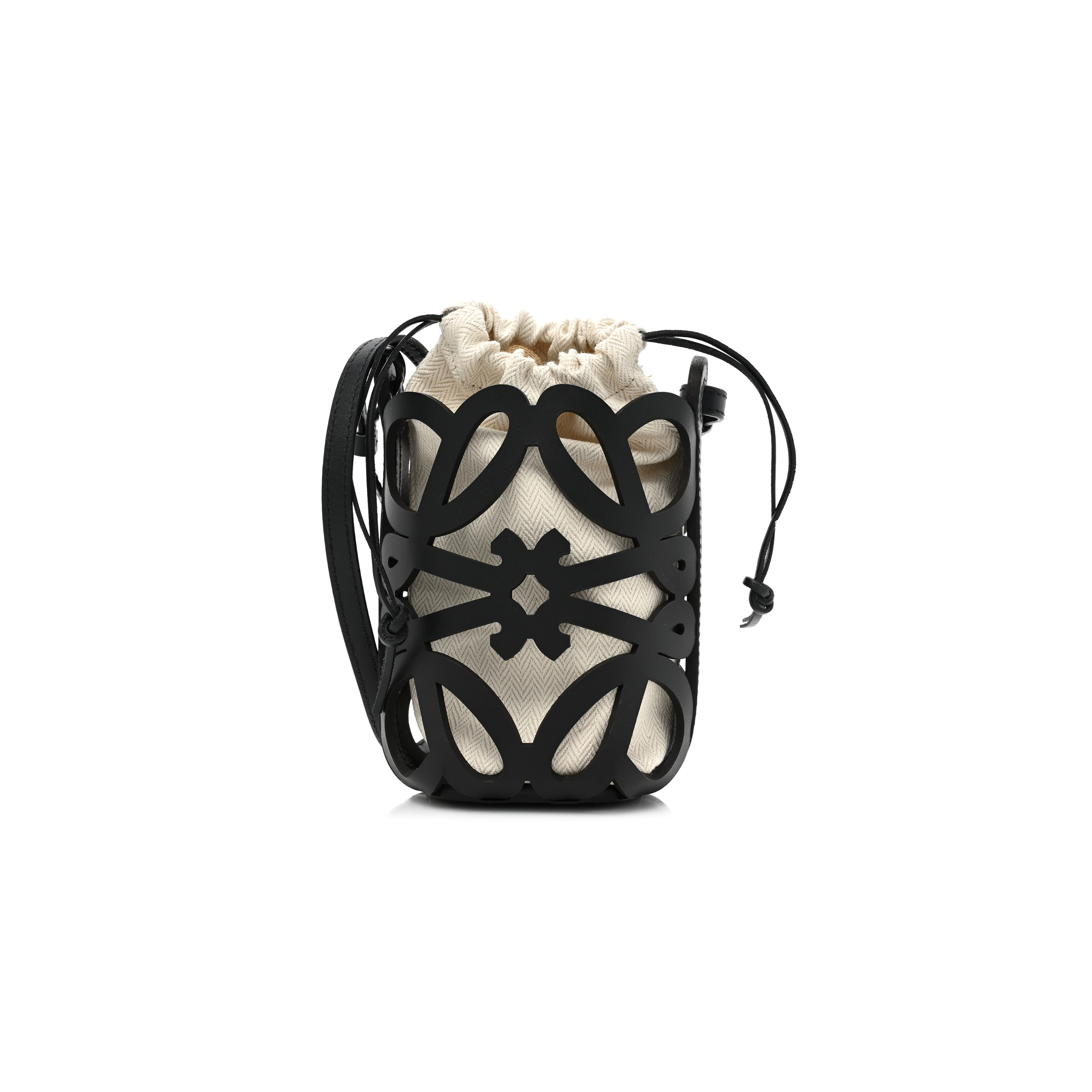 LOEWE X PAULA'S IBIZA CUTOUT ANAGRAM POCKET CROSSBODY BAG BLACK LOEWE X PAULA'S IBIZA CUTOUT ANAGRAM POCKET CROSSBODY BAG BLACK