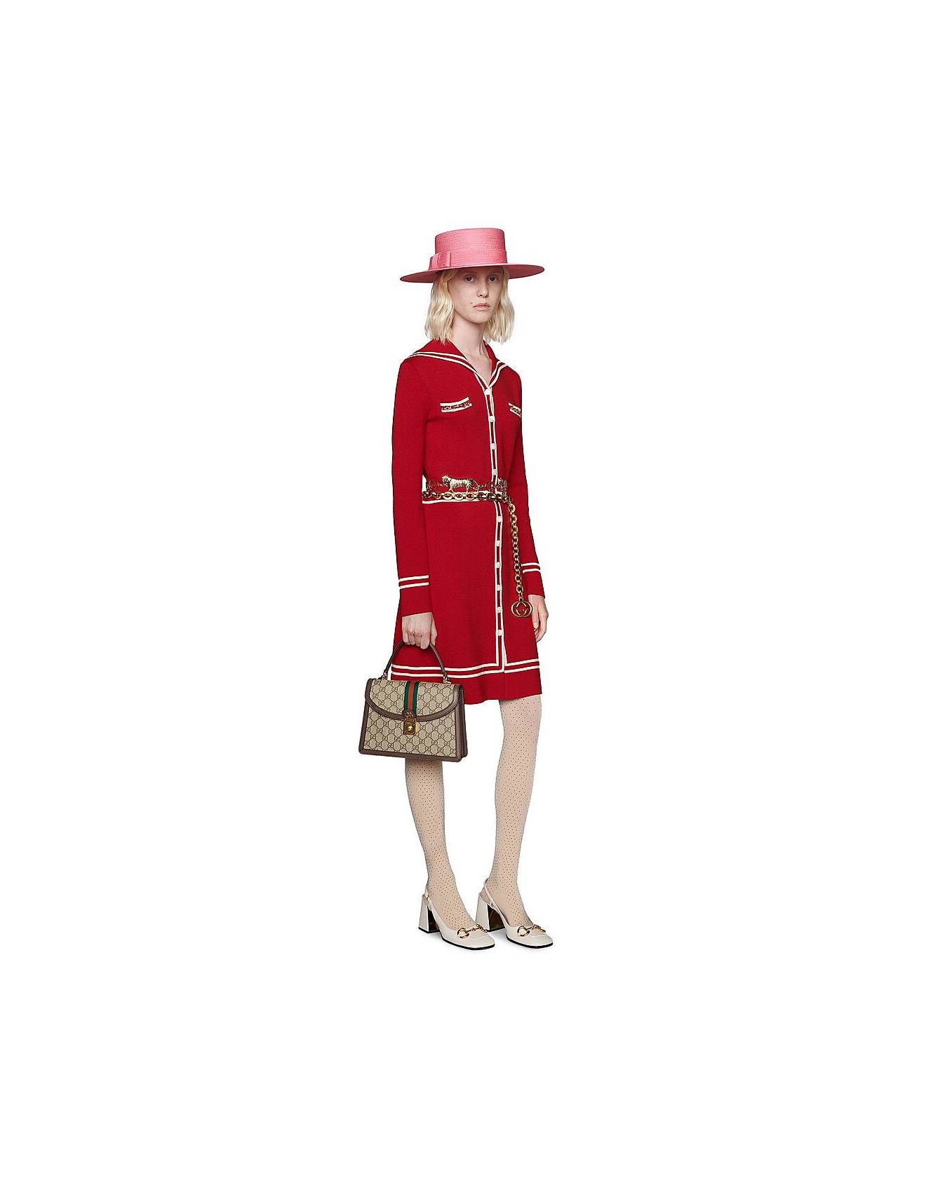 GUCCI OPHIDIA SMALL TOP HANDLE BAG WITH WEB 651055 GUCCI OPHIDIA SMALL TOP HANDLE BAG WITH WEB 651055