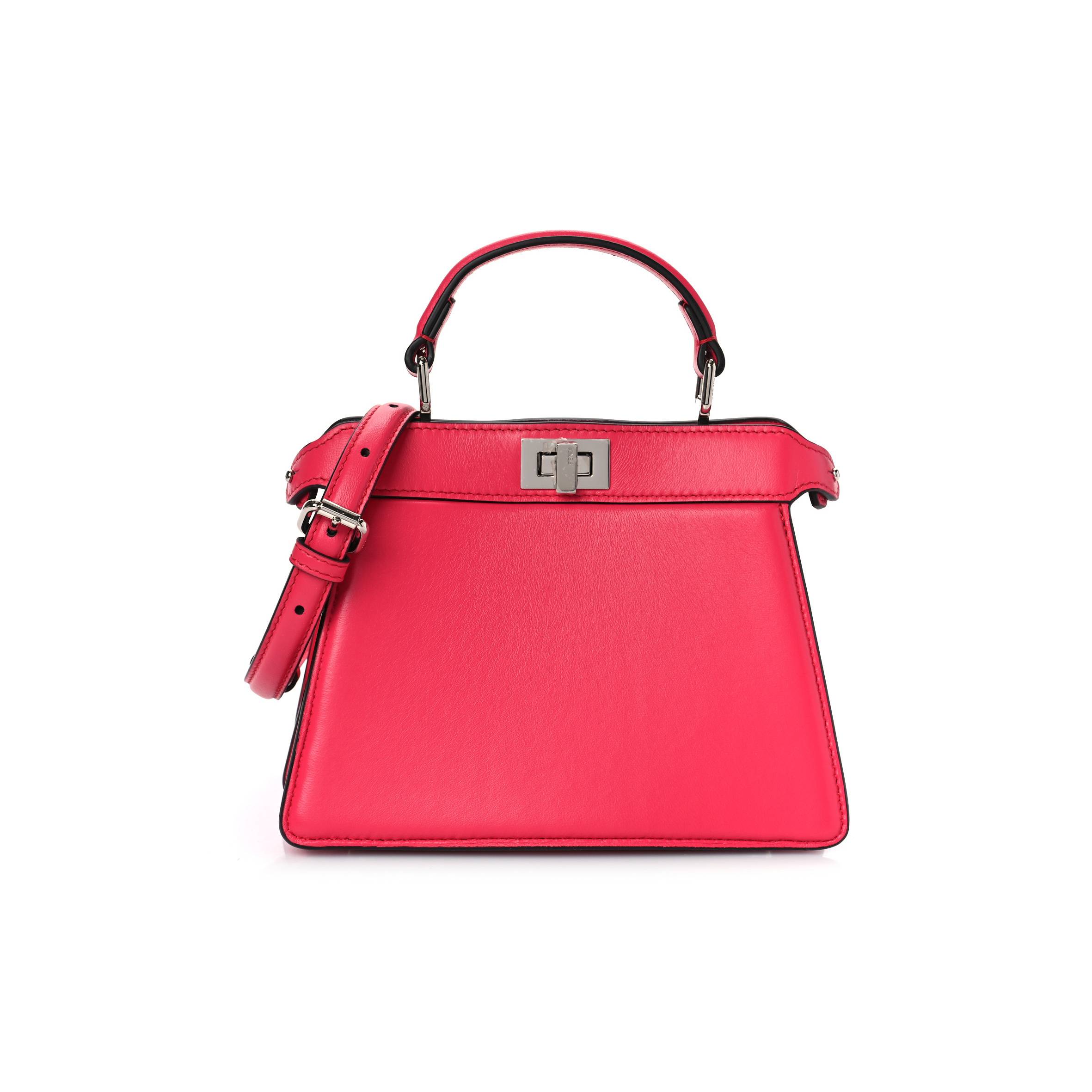 FENDI SHINY NAPPA PETITE PEEKABOO I SEE U SATCHEL LAMPONE