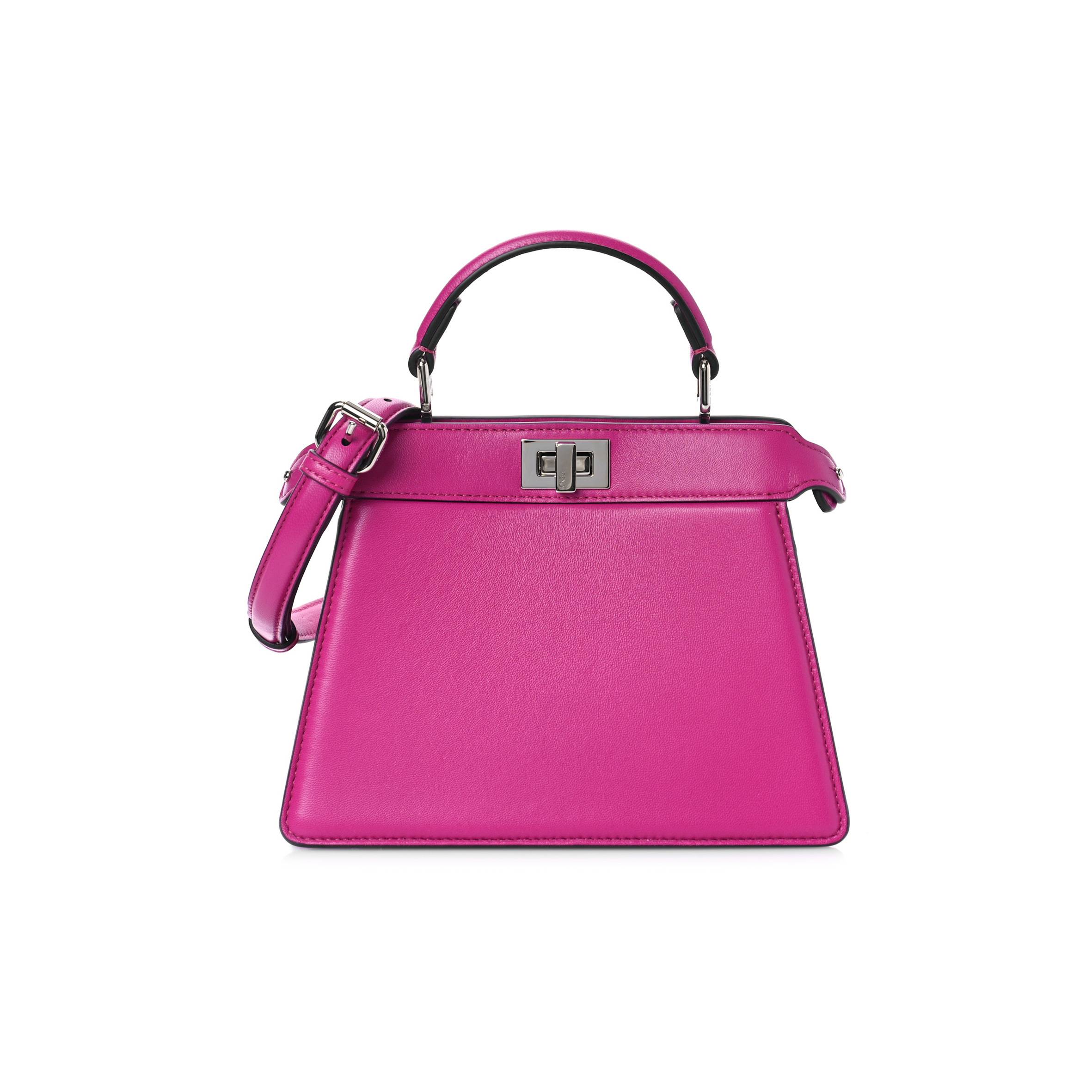 FENDI SHINY NAPPA PETITE PEEKABOO I SEE U SATCHEL MAGENTA FENDI SHINY NAPPA PETITE PEEKABOO I SEE U SATCHEL MAGENTA