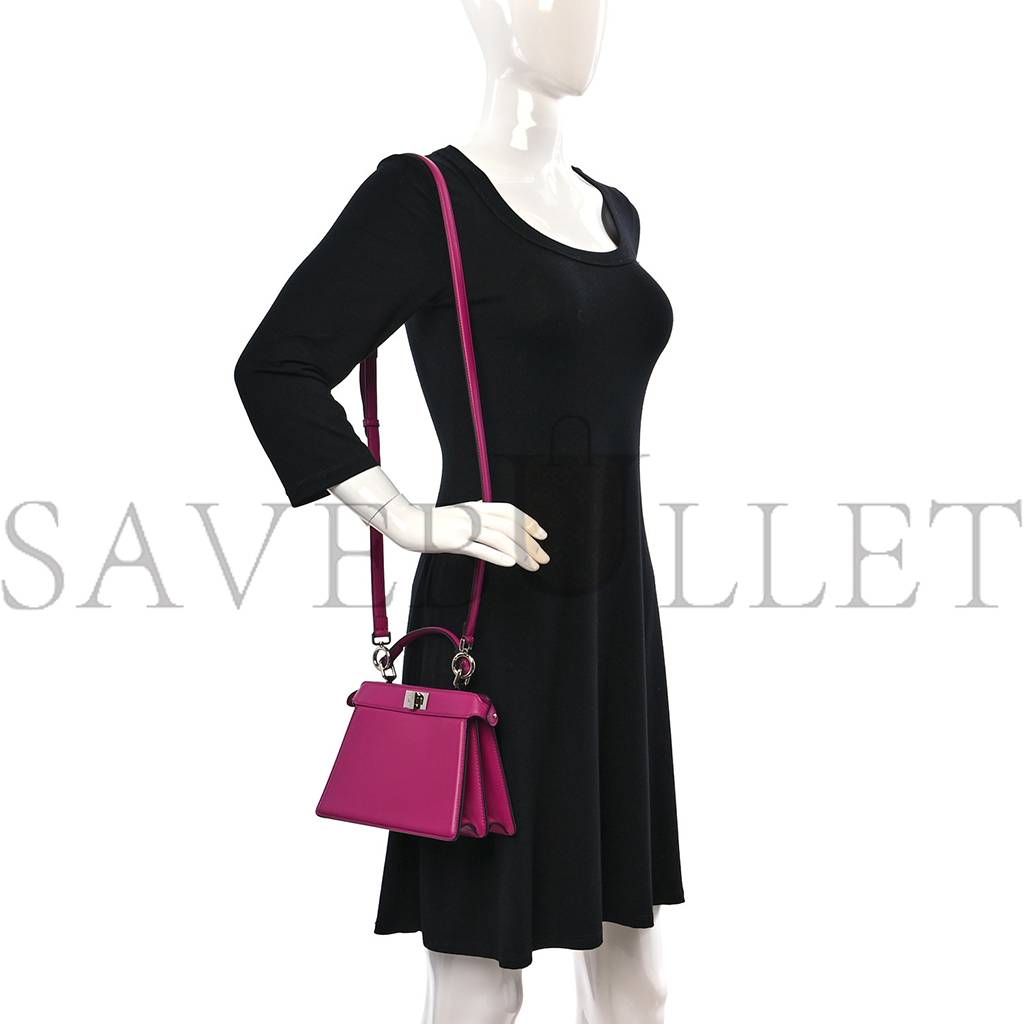 FENDI SHINY NAPPA PETITE PEEKABOO I SEE U SATCHEL MAGENTA FENDI SHINY NAPPA PETITE PEEKABOO I SEE U SATCHEL MAGENTA